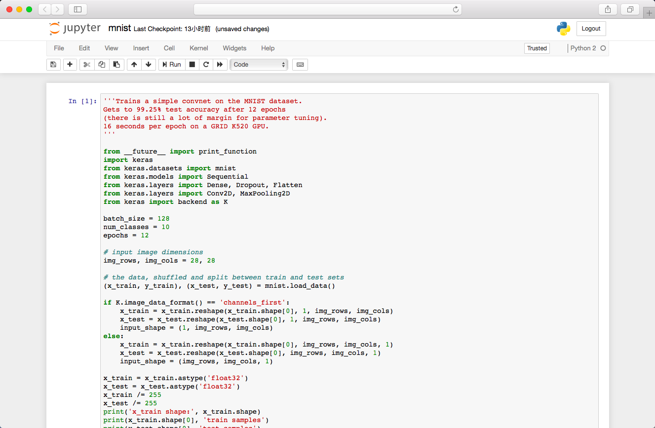 jupyter notebook开发环境浏览项目代码